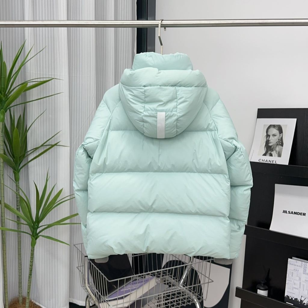 Moncler Short Puffer Down Jacket Mint Green Hooded