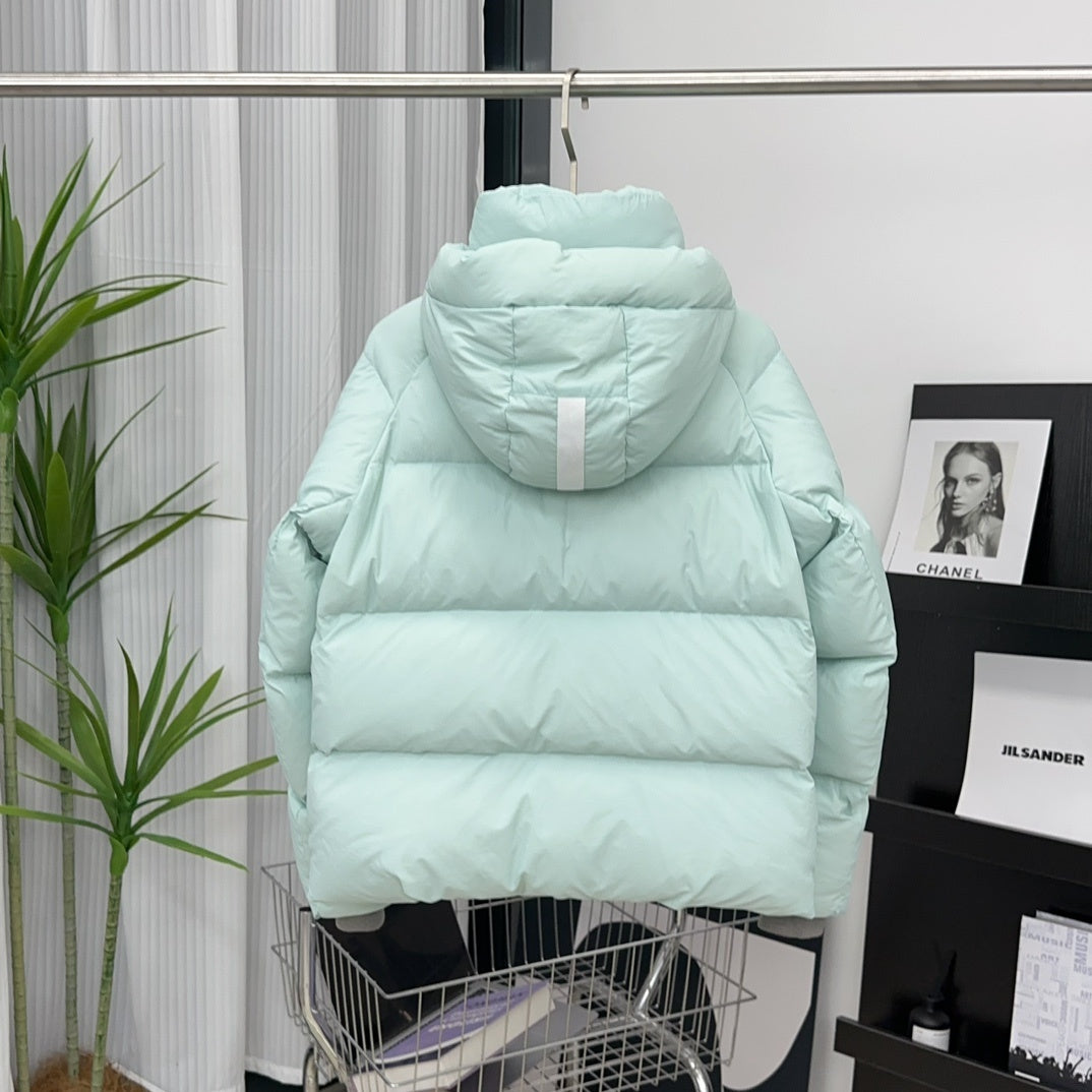 Moncler Short Puffer Down Jacket Mint Green Hooded