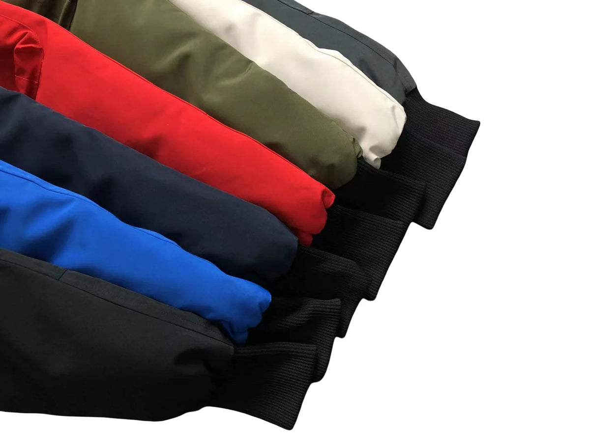 Canada Goose Navy Chilliwack Bomber Down Jacket with Fur Trim Hood