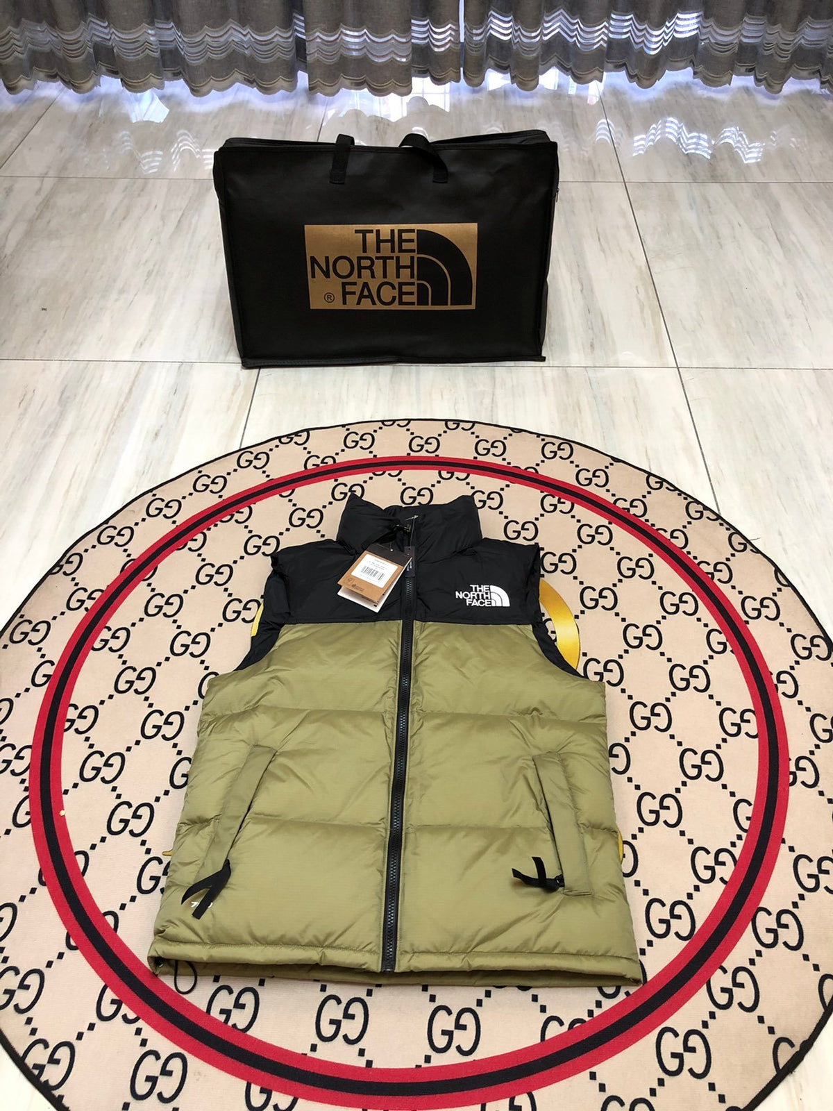The North Face Olive/Black 1996 Retro Nuptse Down Vest