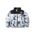 The North Face 1996 Retro Nuptse Down Jacket Mountain Print Black Collar