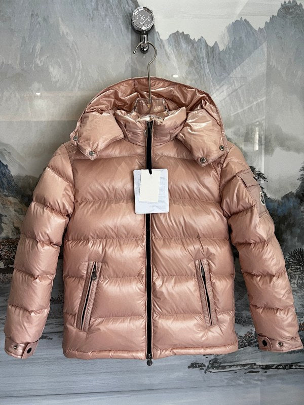 Moncler Rose Gold Pearlescent Hooded Down Jacket (Women's)