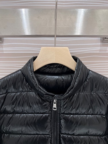 Moncler Black Acorus Glossy Down Jacket