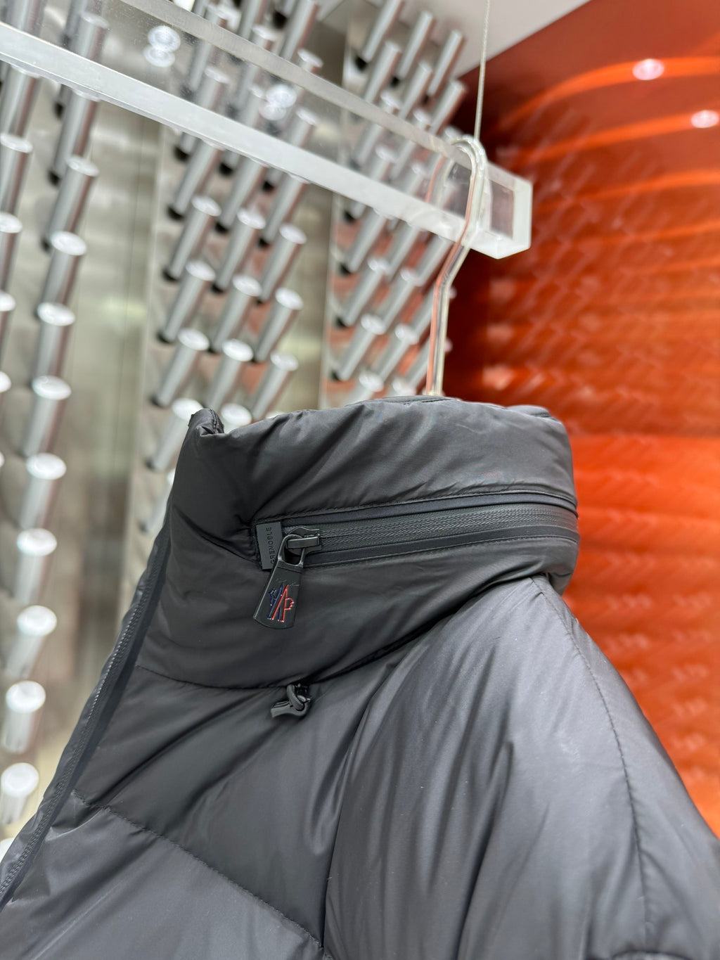 Moncler Grenoble Dark Grey Mountain Peak Logo Down Ski Jacket
