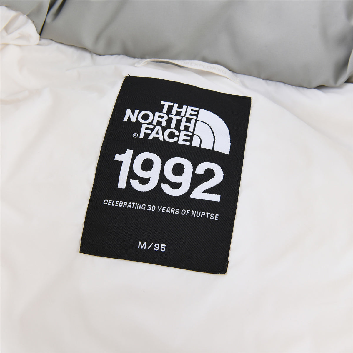 The North Face Nuptse 1992 Anniversary Down Jacket White Grey Colourblock