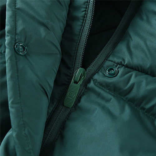 Lululemon Forest Green Cropped Hooded Puffer Jacket (Women's)