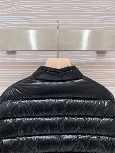 Moncler Black Acorus Glossy Down Jacket