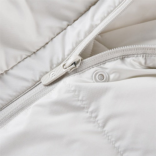 Lululemon Cream White Cropped Hooded Puffer Jacket (Women's)