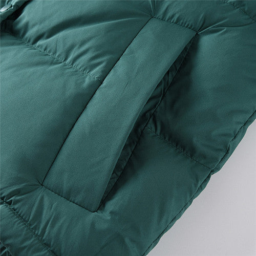 Lululemon Forest Green Cropped Hooded Puffer Jacket (Women's)