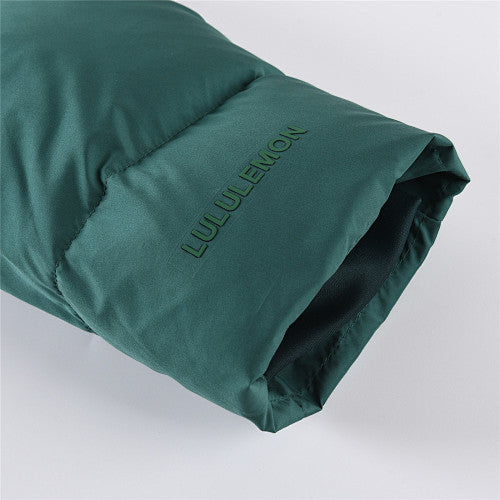 Lululemon Forest Green Cropped Hooded Puffer Jacket (Women's)