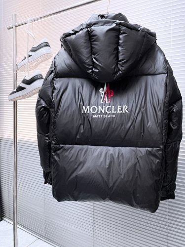 Moncler Matt Black Special Edition Hooded Down Jacket