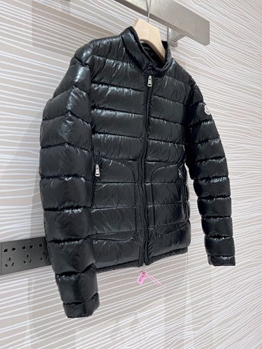 Moncler Black Acorus Glossy Down Jacket