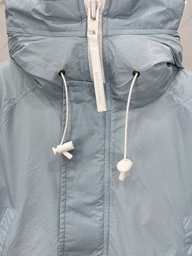 Canada Goose Hooded Down Jacket Ice Blue White Rib Trim