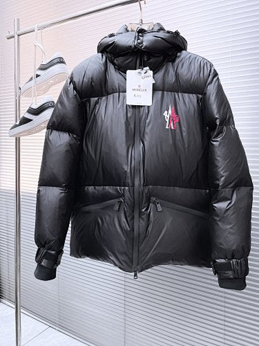 Moncler Matt Black Special Edition Hooded Down Jacket