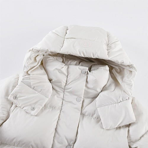 Lululemon Cream White Cropped Hooded Puffer Jacket (Women's)