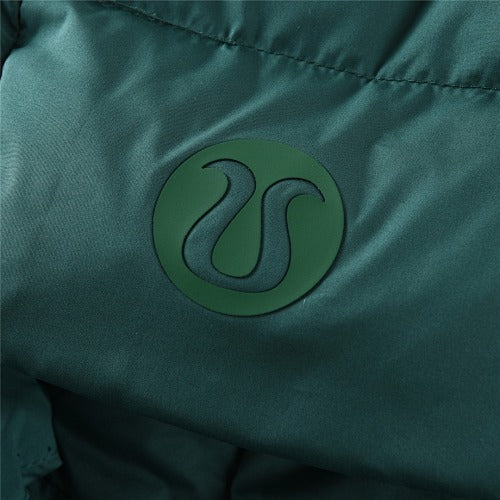 Lululemon Forest Green Cropped Hooded Puffer Jacket (Women's)
