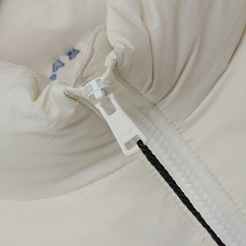 MLB New York Yankees Down Puffer Jacket Cream White NY Monogram
