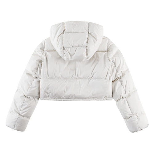 Lululemon Cream White Cropped Hooded Puffer Jacket (Women's)