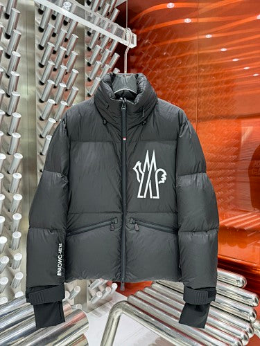 Moncler Grenoble Dark Grey Mountain Peak Logo Down Ski Jacket