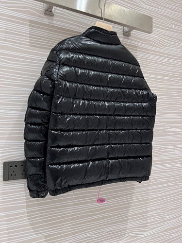 Moncler Black Acorus Glossy Down Jacket