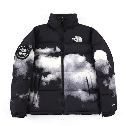 The North Face Nuptse 1992 Anniversary Cloud Print Down Jacket Black