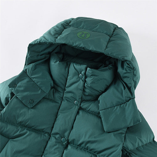 Lululemon Forest Green Cropped Hooded Puffer Jacket (Women's)