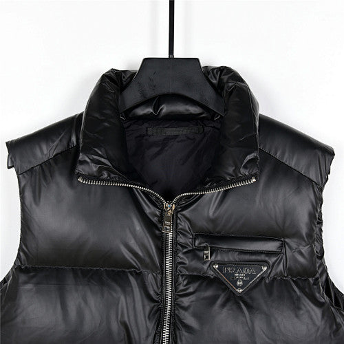 Prada Black Re-Nylon Quilted Down Vest