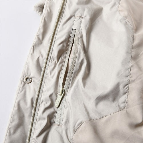 Lululemon Pale Grey Cropped Hooded Puffer Jacket (Women's)
