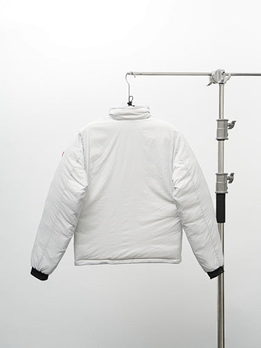 Canada Goose White Lodge Hooded Down Jacket