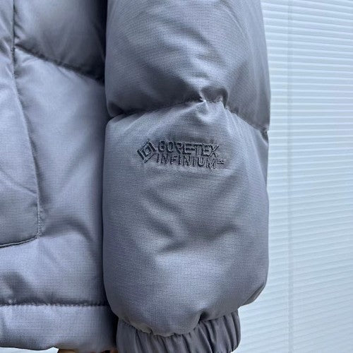 The North Face Nuptse Hooded Down Jacket Silver Grey