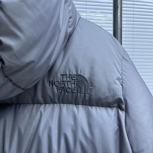 The North Face Nuptse Hooded Down Jacket Silver Grey