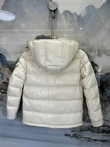 Moncler Cream White Oversized Hooded Down Jacket (Women's)