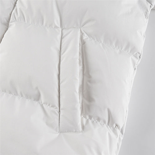 MLB NY Yankees White Stand Collar Puffer Down Jacket
