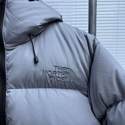 The North Face Nuptse Hooded Down Jacket Silver Grey