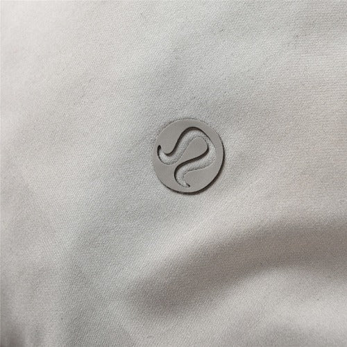 Lululemon Pale Grey Cropped Hooded Puffer Jacket (Women's)