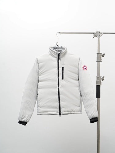 Canada Goose White Lodge Hooded Down Jacket