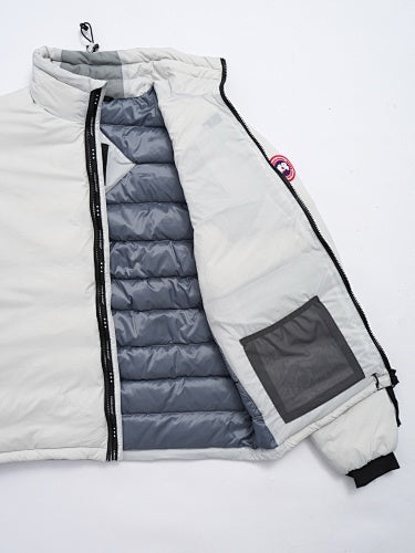 Canada Goose White Lodge Hooded Down Jacket