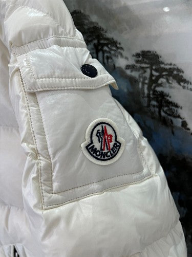 Moncler Cream White Oversized Hooded Down Jacket (Women's)