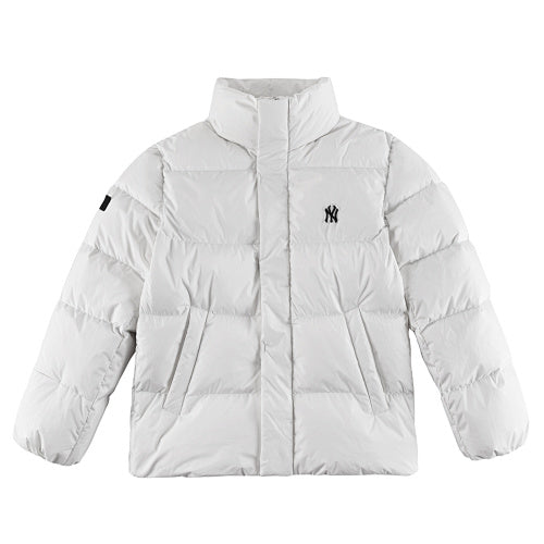 MLB NY Yankees White Stand Collar Puffer Down Jacket