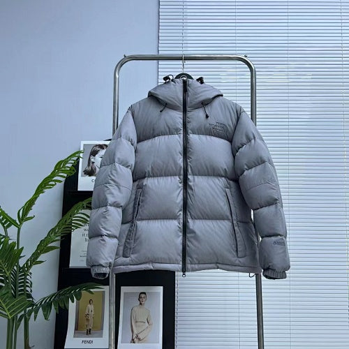 The North Face Nuptse Hooded Down Jacket Silver Grey