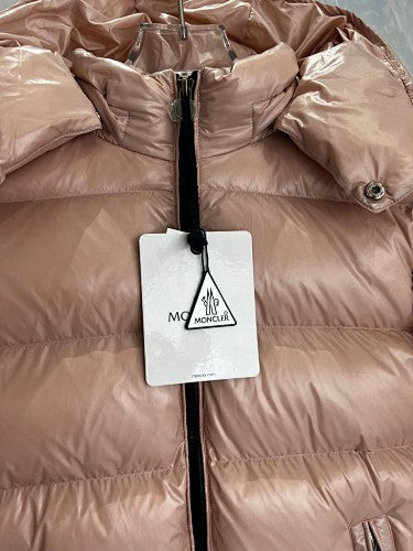 Moncler Rose Gold Pearlescent Hooded Down Jacket (Women's)