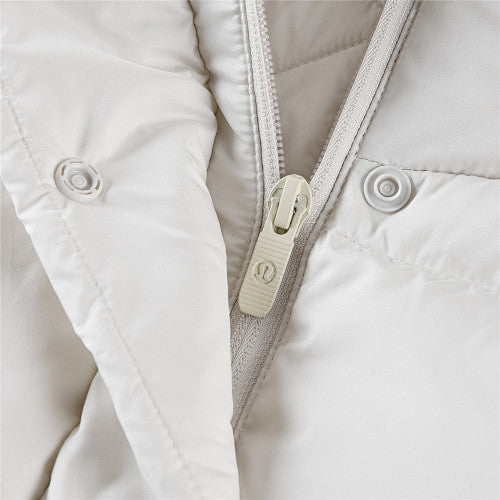 Lululemon Off White Cropped Hooded Puffer Jacket (Women's)