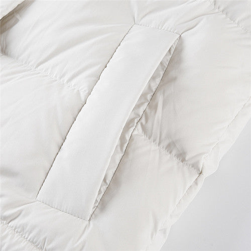 Lululemon Off White Cropped Hooded Puffer Jacket (Women's)