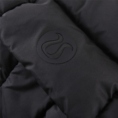 Lululemon Black Cropped Hooded Puffer Jacket (Women's)