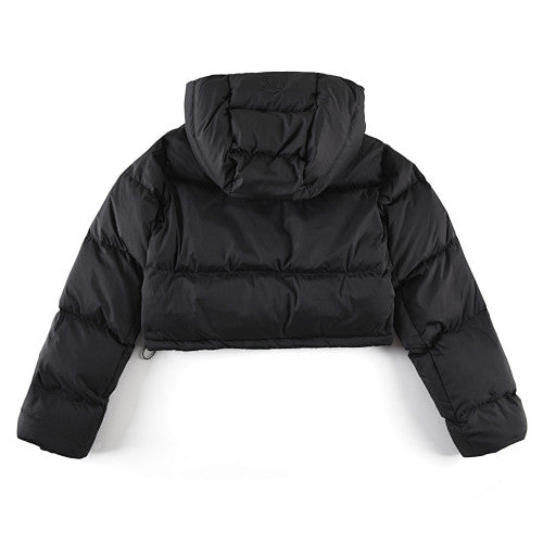Lululemon Black Cropped Hooded Puffer Jacket (Women's)