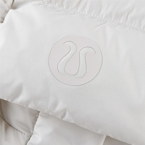 Lululemon Off White Cropped Hooded Puffer Jacket (Women's)