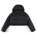 Lululemon Black Cropped Hooded Puffer Jacket (Women's)