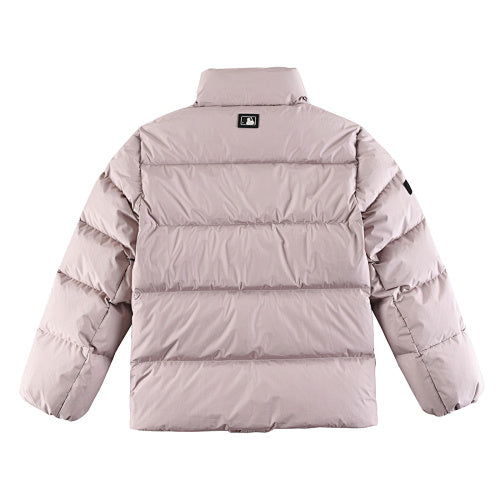 MLB NY Yankees Pink Beige Stand Collar Puffer Down Jacket