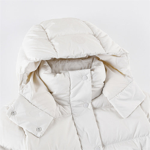 Lululemon Off White Cropped Hooded Puffer Jacket (Women's)