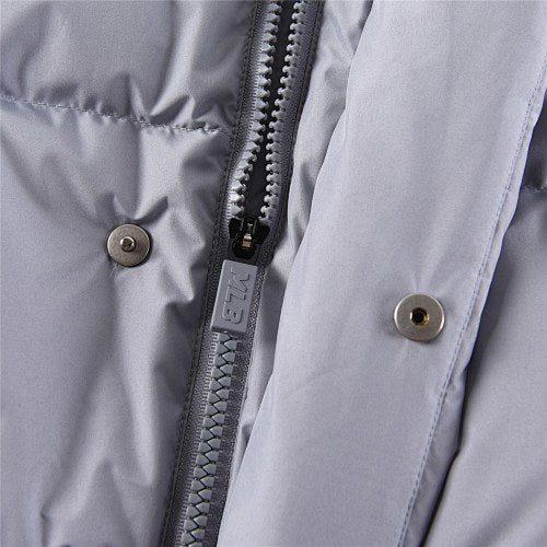 MLB NY Yankees Grey Stand Collar Puffer Down Jacket